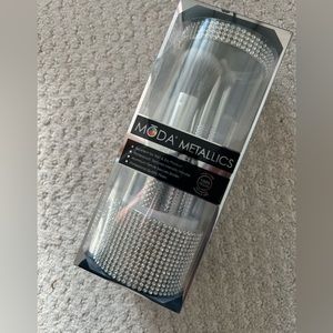 6pc silver brush set